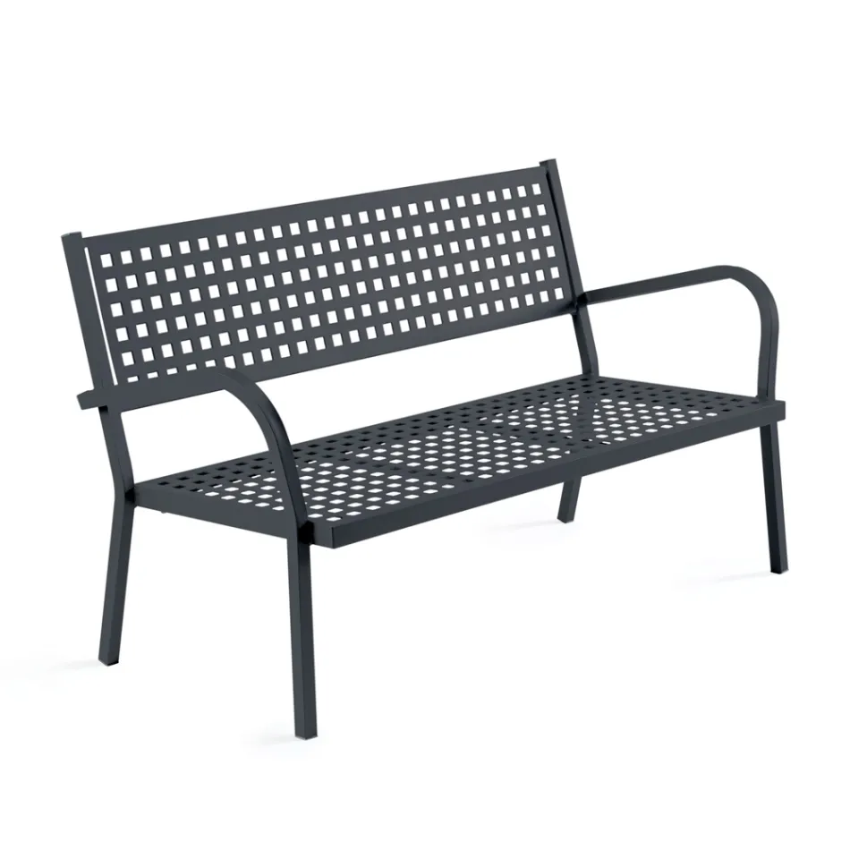 Divano da Giardino 2 Posti con Struttura in Acciaio Made in Italy - Nilda Viadurini