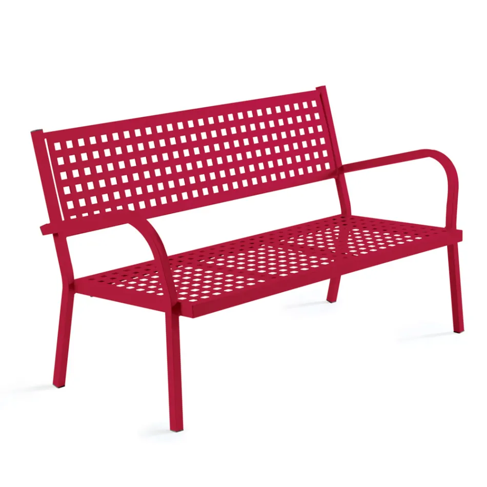 Divano da Giardino 2 Posti con Struttura in Acciaio Made in Italy - Nilda Viadurini