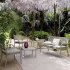 Divano da Giardino 2 Posti con Struttura in Acciaio Made in Italy - Nilda Viadurini