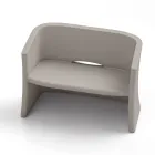 Divano da Giardino 2 Posti in Polietilene Colorato Made in Italy - Gomez Viadurini