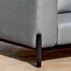 Divano da Giardino 3 Posti con Chaise Longue in Alluminio e Tessuto - Filomena Viadurini