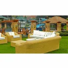 Divano da giardino dalle grandi dimensioni intrecciato a mano Cooper Viadurini