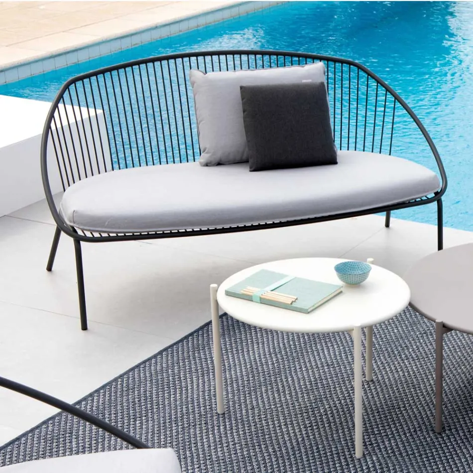Divano da Giardino Impilabile in Acciaio Zincato Made in Italy – Sansa Viadurini