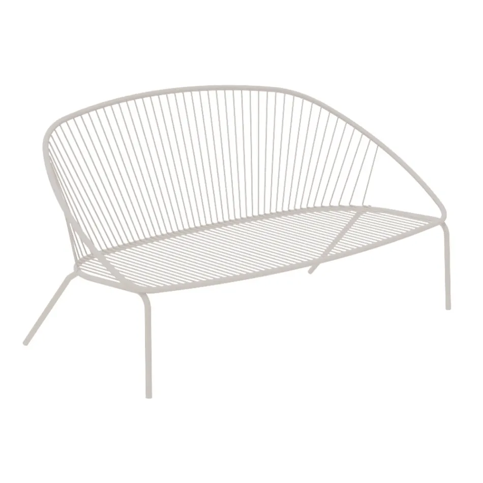 Divano da Giardino Impilabile in Acciaio Zincato Made in Italy – Sansa Viadurini