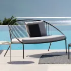 Divano da Giardino Impilabile in Acciaio Zincato Made in Italy – Sansa Viadurini