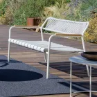 Divano da Giardino in Alluminio e Schienale in Corda - Risplendente Viadurini