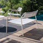 Divano da Giardino in Alluminio e Schienale in Corda - Risplendente Viadurini