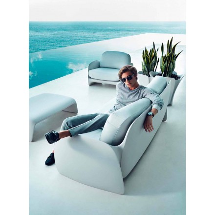 Divano da giardino in polietilene design moderno Pezzettina by Vondom Viadurini