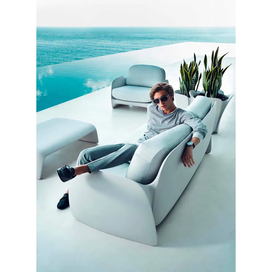 Divano da giardino in polietilene design moderno Pezzettina by Vondom Viadurini