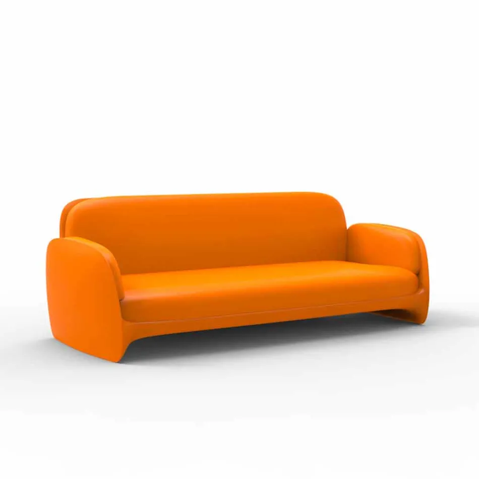 Divano da giardino in polietilene design moderno Pezzettina by Vondom Viadurini