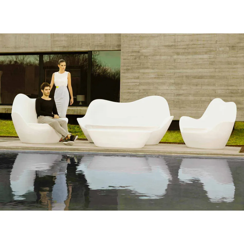 Divano da giardino in polietilene design moderno Sabinas by Vondom Viadurini
