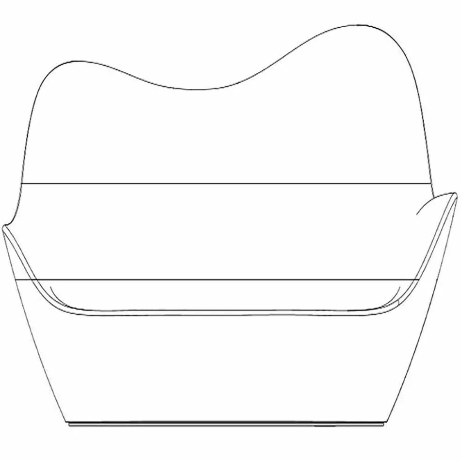 Divano da giardino in polietilene design moderno Sabinas by Vondom Viadurini