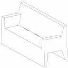 Divano da giardino Jut by Vondom, in resina di polietilene, di design Viadurini