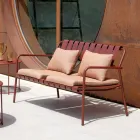 Divano da Giardino Realizzato Interamente in Alluminio - Risplendente Viadurini