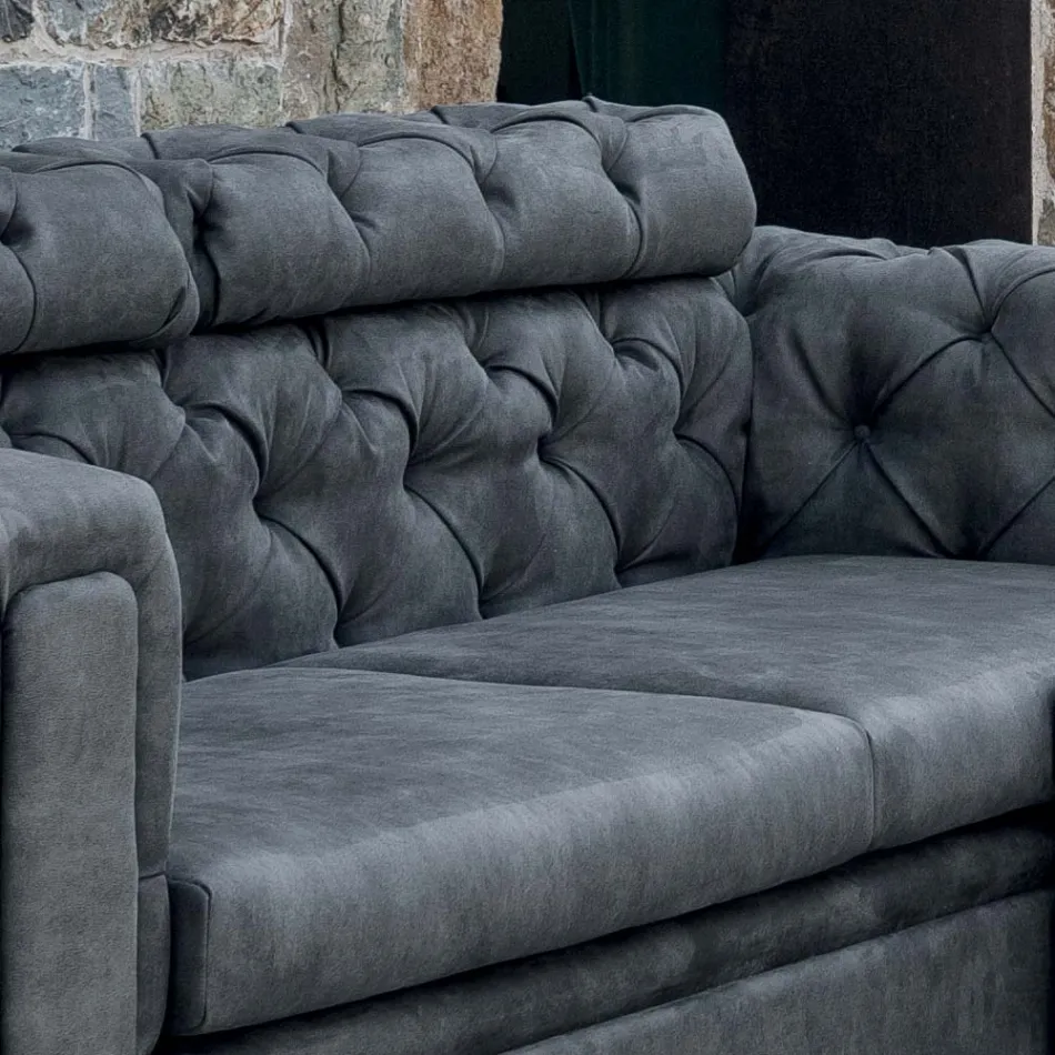Divano da Salotto con Poggiatesta Reclinabile Made in Italy - Scatenato Viadurini
