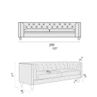 Divano da Salotto con Struttura e Piedini in Legno Made in Italy - Comico Viadurini