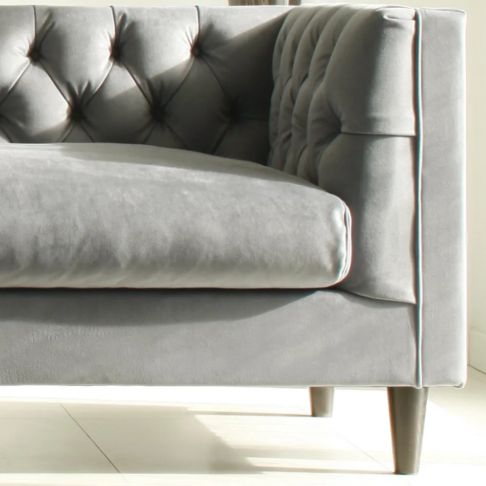 Divano da Salotto con Struttura e Piedini in Legno Made in Italy - Comico Viadurini