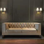 Divano da Salotto con Struttura e Piedini in Legno Made in Italy - Comico Viadurini