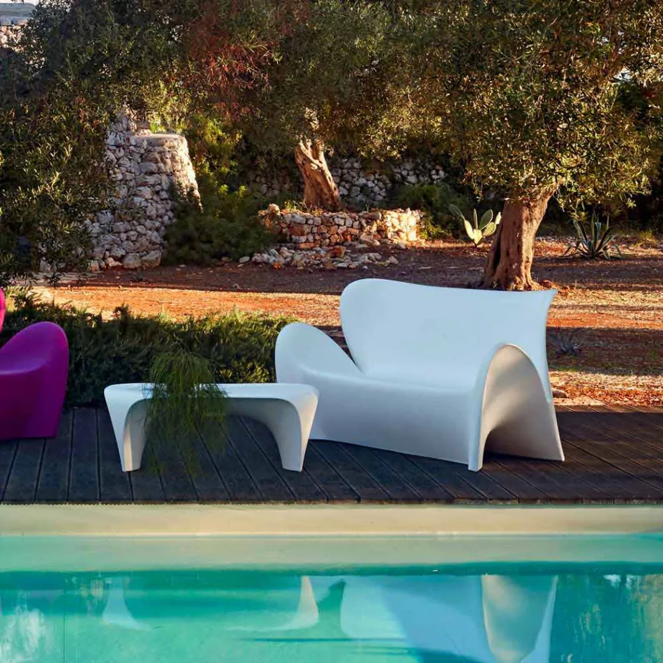 Divano da Salotto Esterno o Interno Design Colorato in Plastica - Lily by Myyour Viadurini