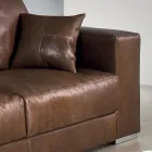 Divano da Soggiorno in Legno, Poliuretano e Metallo Made in Italy - Frizzante Viadurini