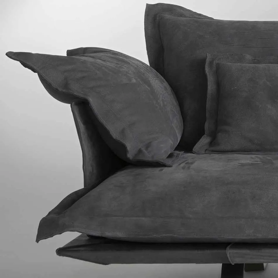 Divano design moderno in pelle Shita, 170, 220 oppure 250 cm Viadurini