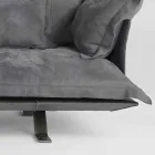 Divano design moderno in pelle Shita, 170, 220 oppure 250 cm Viadurini