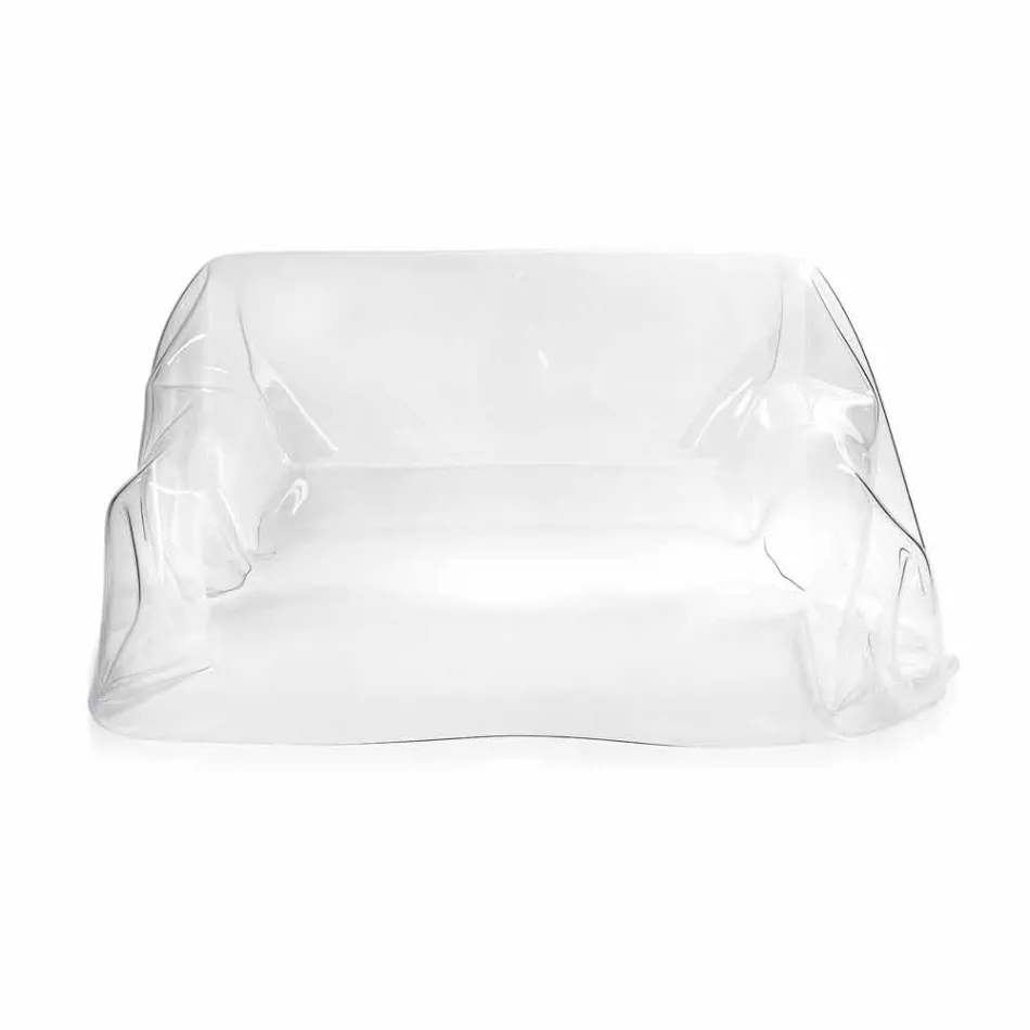 Divano design moderno in plexiglass trasparente Jolly, made in Italy Viadurini