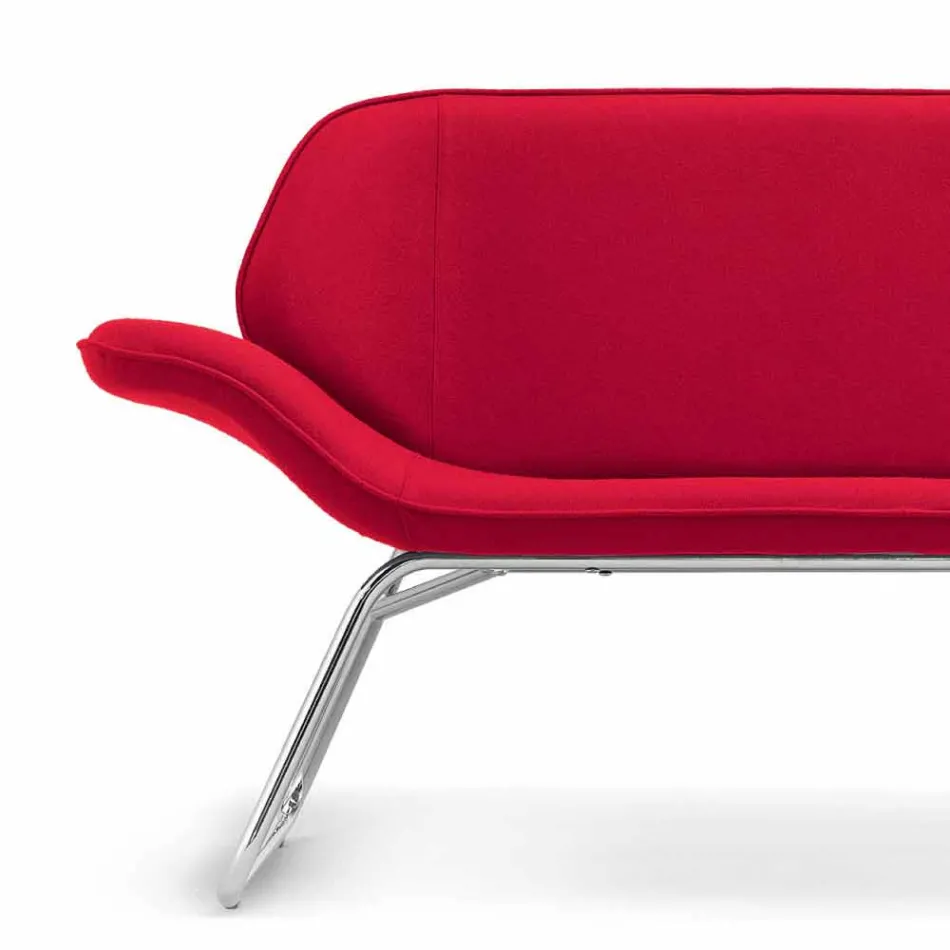 Divano in similpelle da attesa di design made in Italy Cesare Viadurini