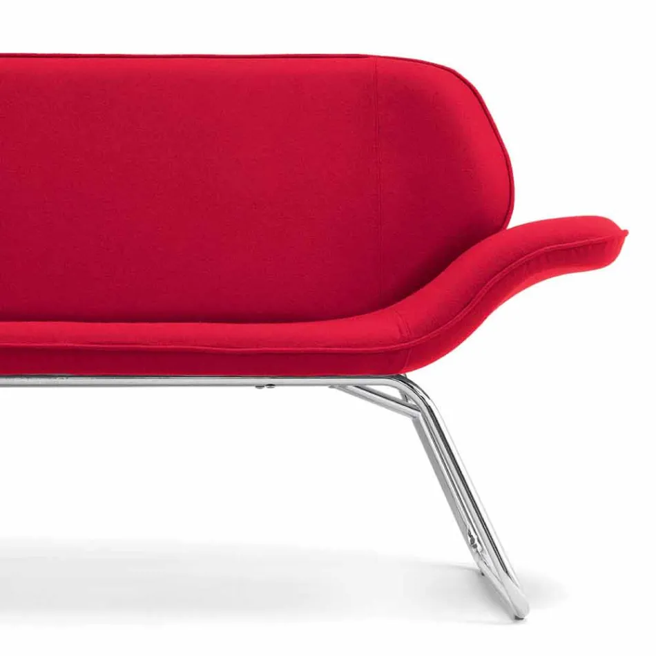Divano in similpelle da attesa di design made in Italy Cesare Viadurini