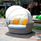 Divano isola relax da giardino con intreccio fatto a mano Hector, design moderno Viadurini