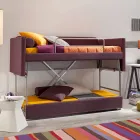 Divano Letto a Castello di Design Rivestito in Tessuto Made in Italy - Gretel Viadurini