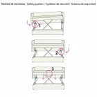 Divano Letto a Castello di Design Rivestito in Tessuto Made in Italy - Gretel Viadurini