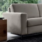 Divano Letto con Penisola in Metallo e Poliuretano Made in Italy - Folle Viadurini