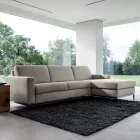 Divano Letto con Penisola in Metallo e Poliuretano Made in Italy - Folle Viadurini
