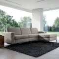 Divano Letto con Penisola in Metallo e Poliuretano Made in Italy - Folle