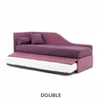 Divano Letto di Design in Similpelle Sfoderabile Made in Italy - Rallo Viadurini