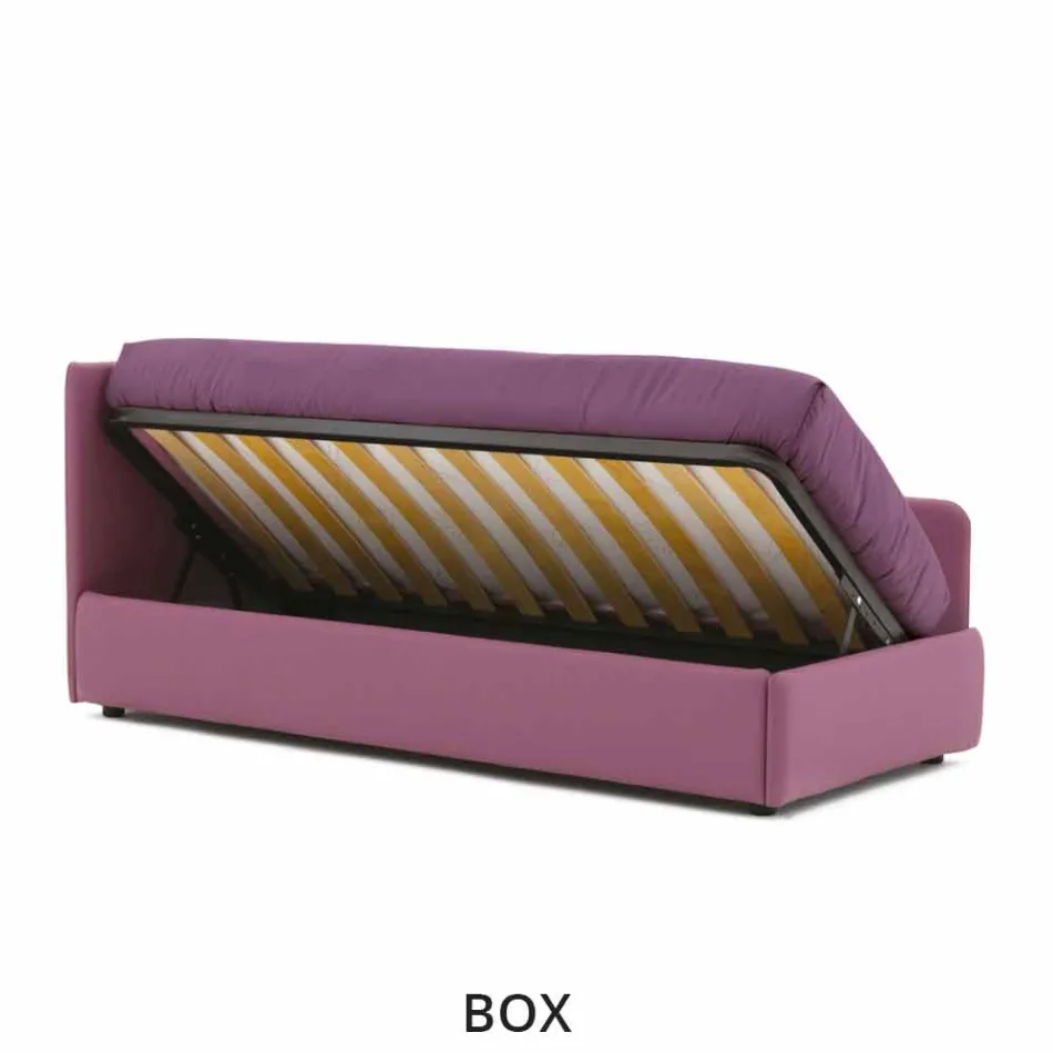Divano Letto di Design in Similpelle Sfoderabile Made in Italy - Rallo Viadurini