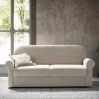 Divano Letto Matrimoniale in Tessuto di Design Realizzato in Italia - Anemone Viadurini