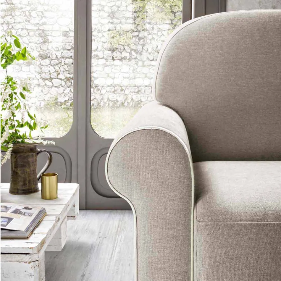 Divano Letto Matrimoniale in Tessuto di Design Realizzato in Italia - Anemone Viadurini