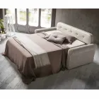 Divano Letto Matrimoniale in Tessuto di Design Realizzato in Italia - Anemone Viadurini
