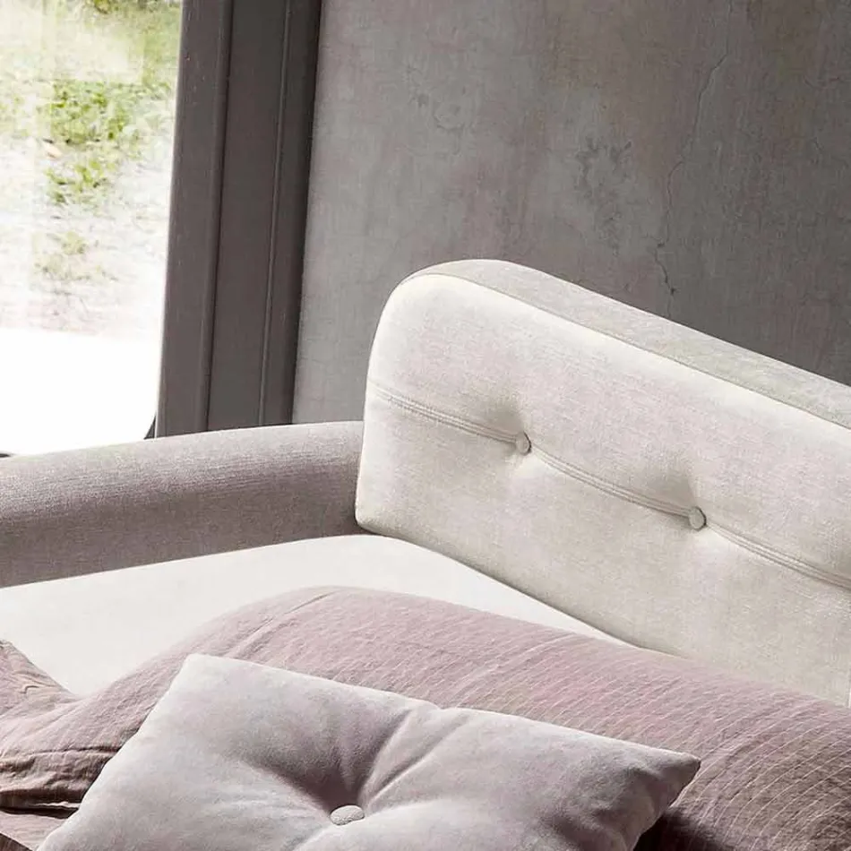Divano Letto Matrimoniale in Tessuto di Design Realizzato in Italia - Anemone Viadurini