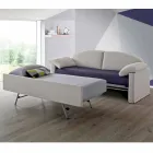 Divano Letto Moderno Rivestito in Tessuto Bicolore Realizzato in Italia - Kayla Viadurini