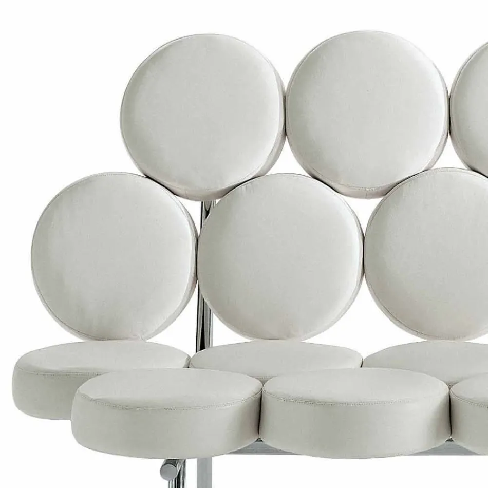 Divano Moderno in Pelle con Struttura in Acciaio Made in Italy di Lusso - Arthur Viadurini