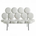Divano Moderno in Pelle con Struttura in Acciaio Made in Italy di Lusso - Arthur