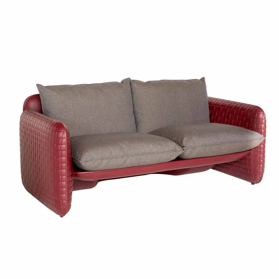 Divano per Esterno 2 Posti, in Tessuto o Pelle - Mara by Slide Viadurini