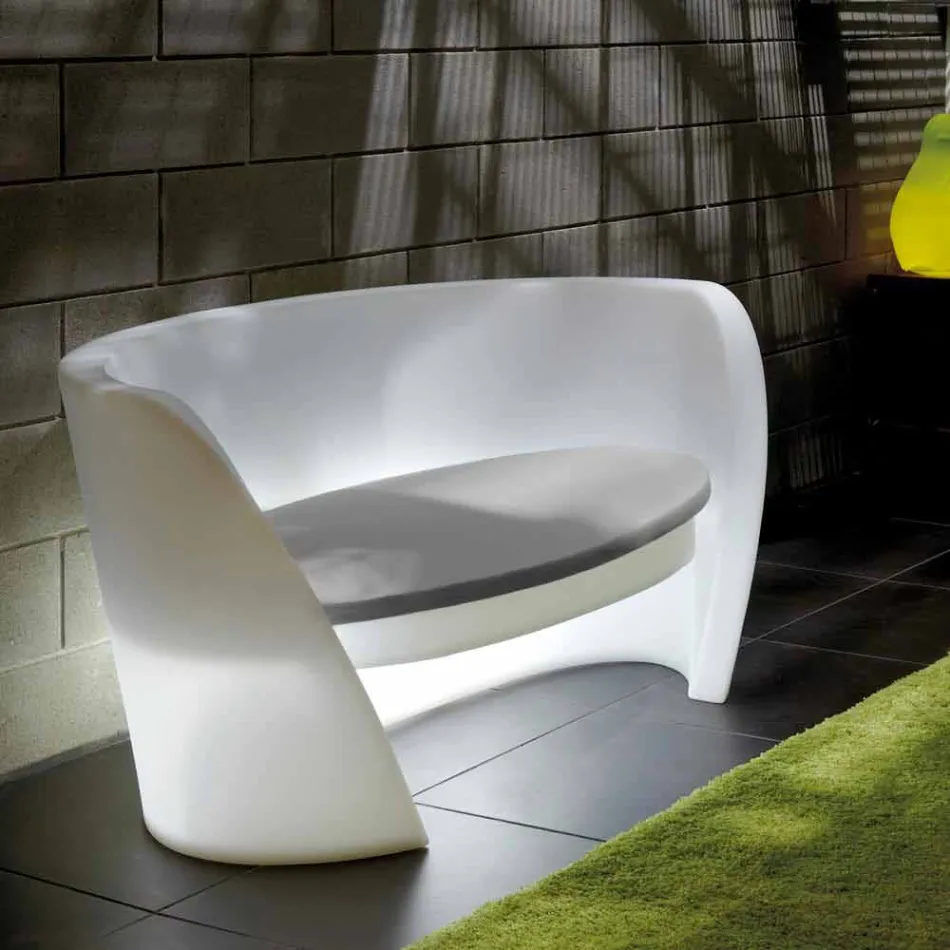 Divano polietilene di design Slide Rap da interno luminoso made Italy Viadurini