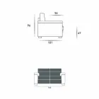 Divano relax elettrico 2 posti,2 sedute elettriche Lilia,made in Italy Viadurini