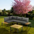 Divano Trasformabile in Chaise Longue con Schienale Regolabile e Tavolino - Finir