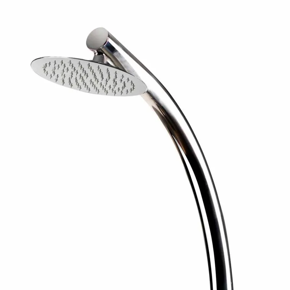 Doccia da Esterno con Rubinetto a Vitone in Acciaio Inox Made in Italy - Yuki Viadurini