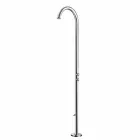 Doccia da Giardino Cromata in Acciaio Inox con Lavapiedi Made in Italy - Marlen Viadurini
